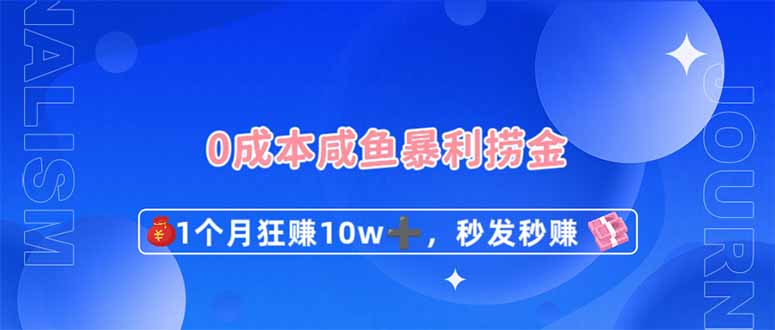0成本闲鱼暴利捞金，1个月狂赚10W+，秒发秒赚新玩法-云创网