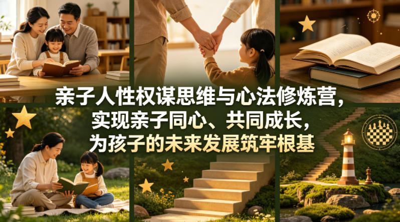 亲子人性权谋思维与心法修炼营，实现亲子同心、共同成长，为孩子的未来发展筑牢根基【音频】-云创网