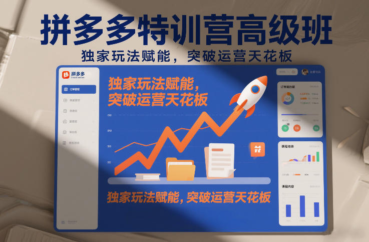 拼多多特训营高阶班，独家玩法赋能，突破运营天花板(更新26年4月18日)-云创网