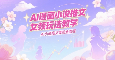 AI漫画小说推文女频玩法教学，AI小说推文变现全流程-云创网