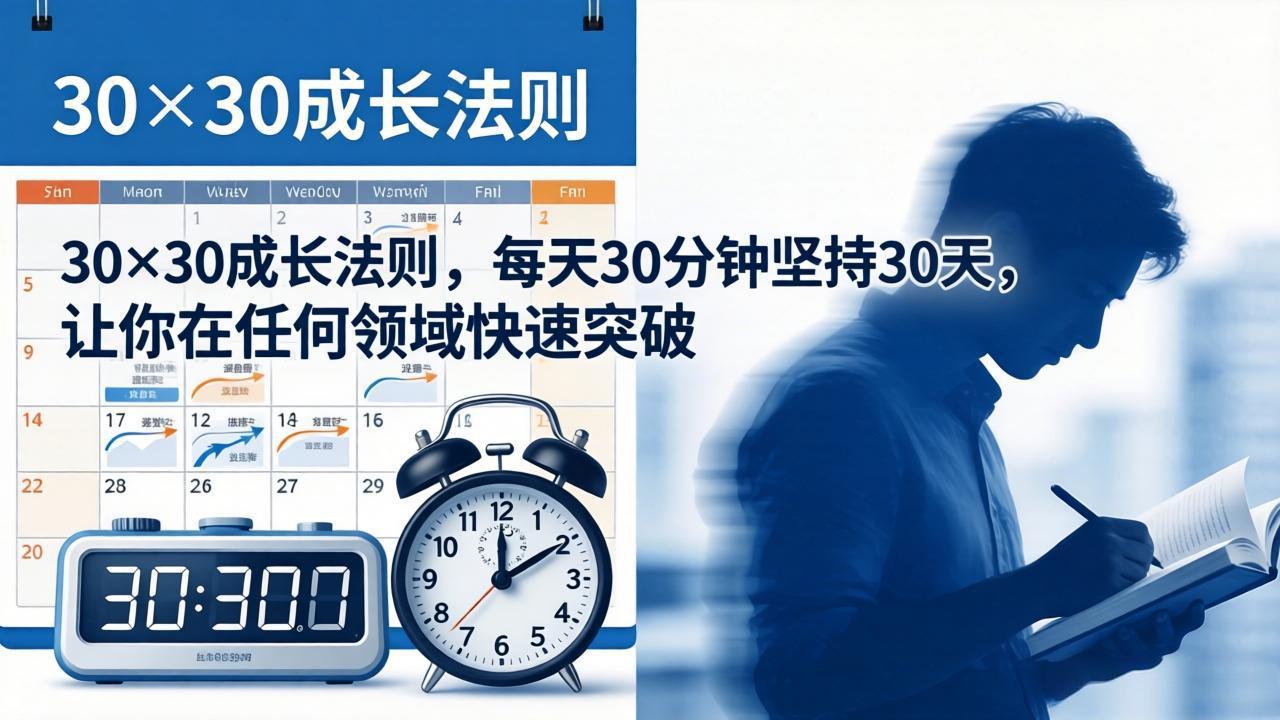 付费文章：30×30成长法则，每天30分钟坚持30天，让你在任何领域快速突破-云创网