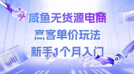 咸鱼无货源电商，高客单价玩法，新手1个月入门-云创网