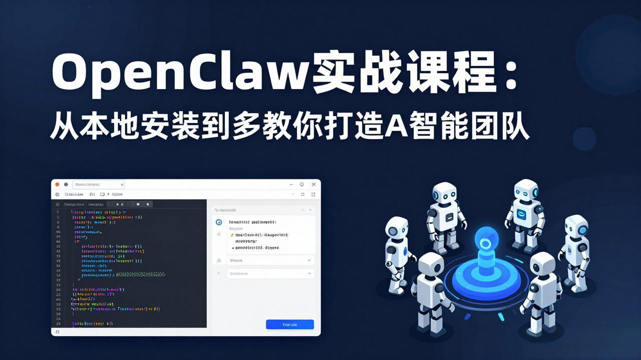 OpenClaw实战课程：从本地安装到多Agent协同，手把手教你打造AI智能团队-云创网