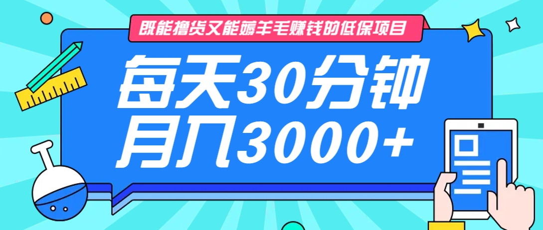 既能撸货又能赚钱的长期低保项目，每天30分钟，多号百分百稳定月入3000+！-云创网