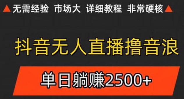 抖音无人直播6.0 简单无脑可矩阵 每天两小时轻松躺赚500+-云创网