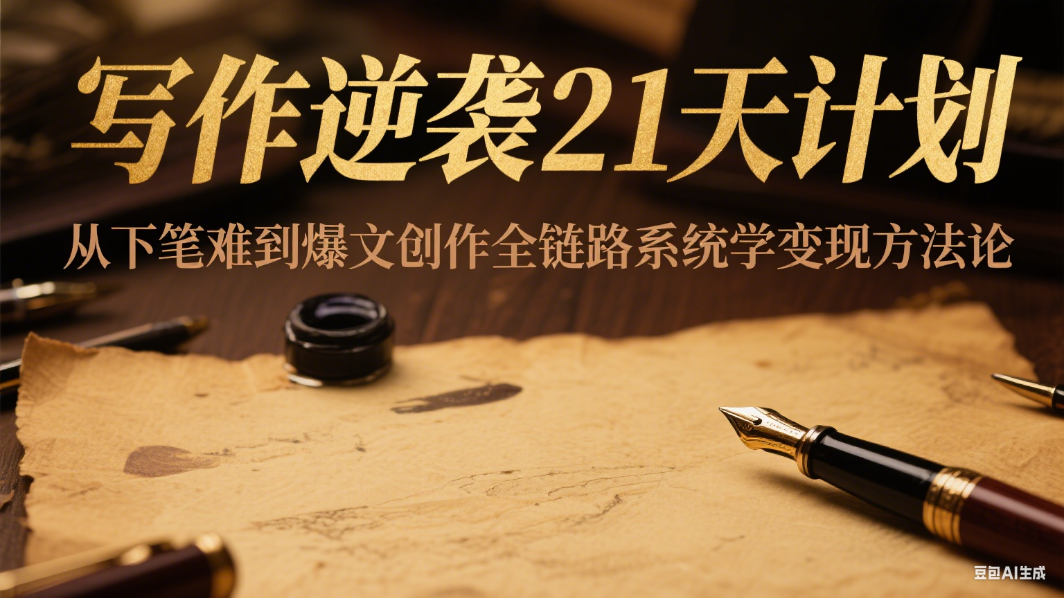 写作逆袭21天计划：从下笔难到爆文创作全链路系统学变现方法论-云创网