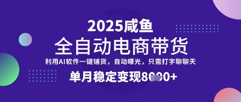 全网首发【闲鱼全自动电商带货】三年磨一剑，一朝露锋芒，单月稳定变现8k+【揭秘】-云创网