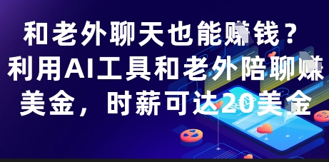 和老外聊天也能挣钱？利用AI工具和老外陪聊挣美金，时薪可达20刀-云创网