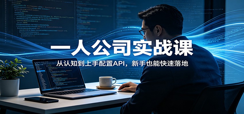 一人公司实战课：从认知到上手配置API，新手也能快速落地-云创网