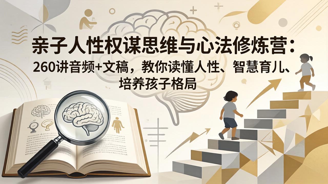 亲子人性权谋思维与心法修炼营：260讲音频+文稿，教你读懂人性、智慧育儿、培养孩子格局-云创网