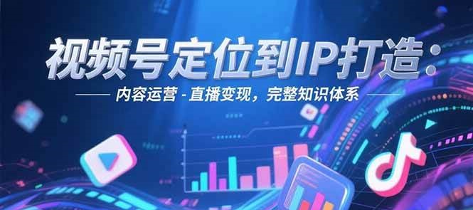 视频号定位到IP打造：账号搭建-内容运营-直播变现，完整知识体系-云创网