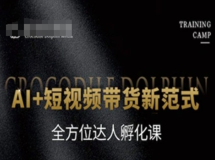 AI+短视频带货新范式，全方位达人孵化课-云创网