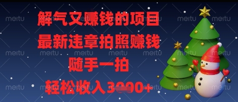 解气又挣钱的项目，最新违章拍照挣钱，随手一拍，轻松收入多张【揭秘】-云创网