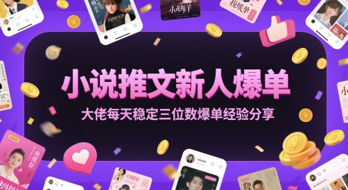 小说推文新人爆单大佬每天稳定三位数爆单经验分享-云创网