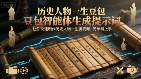 历史人物一生豆包智能体生成提示词，让你快速制作历史人物一生类视频，简单易上手-云创网