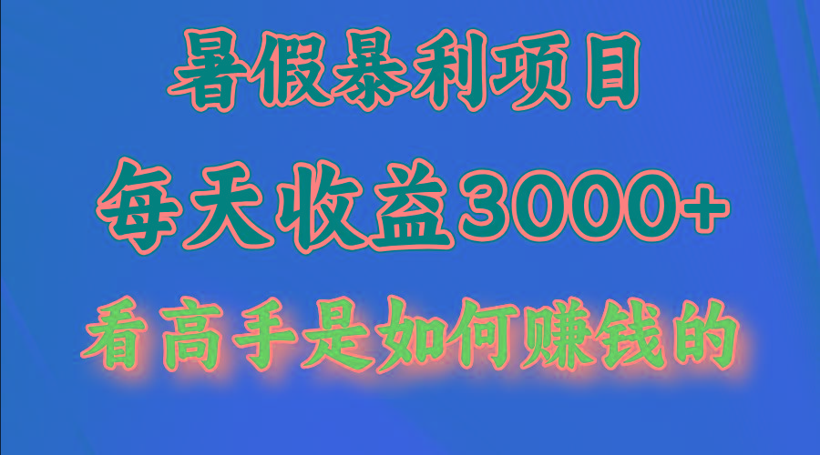 暑假暴力项目 1天收益3000+，视频号，快手，不露脸直播.次日结算-云创网