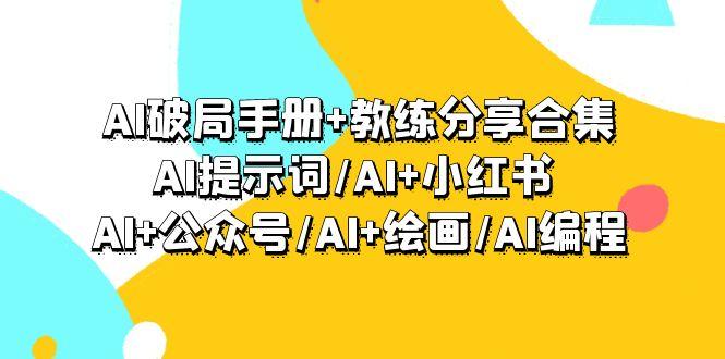 (9351期)AI破局手册+教练分享合集：AI提示词/AI+小红书 /AI+公众号/AI+绘画/AI编程-云创网
