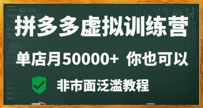 拼多多虚拟电商训练营月入30000+你也行，暴利稳定长久，副业首选-云创网
