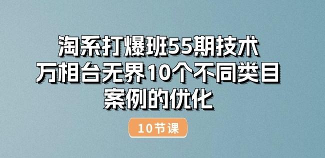淘系打爆班55期技术：万相台无界10个不同类目案例的优化(10节)-云创网