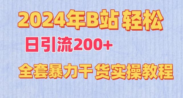 2024年B站轻松日引流200+的全套暴力干货实操教程【揭秘】-云创网