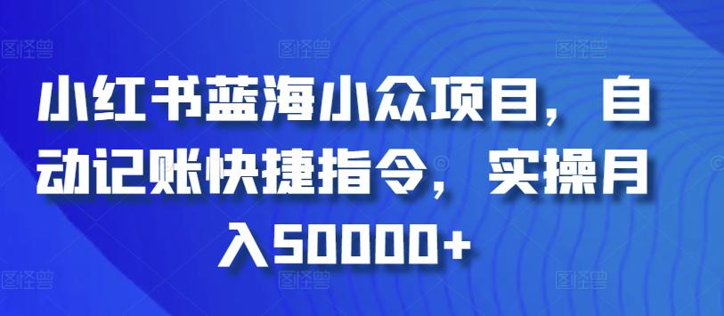 小红书蓝海小众项目，自动记账快捷指令，实操月入50000+【揭秘】-云创网