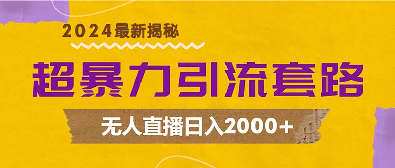 超暴力引流套路，无人直播日入2000+-云创网
