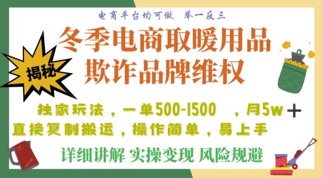 利用电商平台冬季销售取暖用品欺诈行为合理制裁店铺，单日入900+【仅揭秘】-云创网